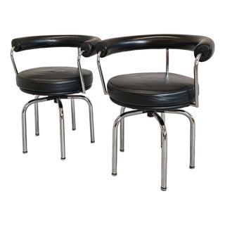 LC7 Swivel Armchairs by Charlotte Perriand for Cassina, 1980s, Set of 2 For Sale