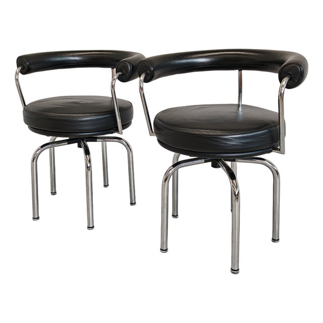 LC7 Swivel Armchairs by Charlotte Perriand for Cassina, 1980s, Set of 2 For Sale