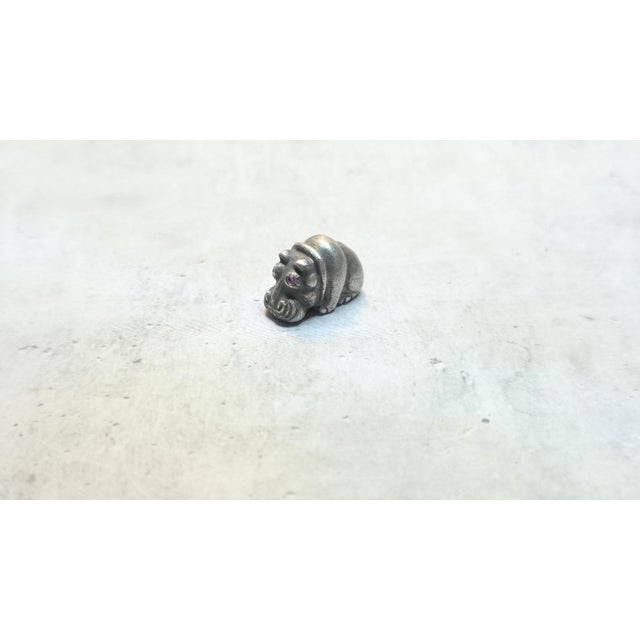 Antique Russian Imperial Silver Baby Hippopotamus With Ruby Eyes by Julius Rappoport, St. Petersburg, C. 1908 For Sale - Image 9 of 17
