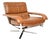Vintage Leather and Chrome Swivel Armchair from Pieff, 1970 For Sale