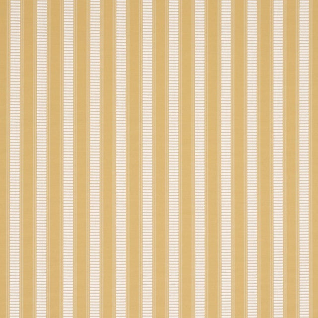 Traditional Sample - Schumacher Lincoln Small Stripe Fabric In Yellow For Sale - Image 3 of 5