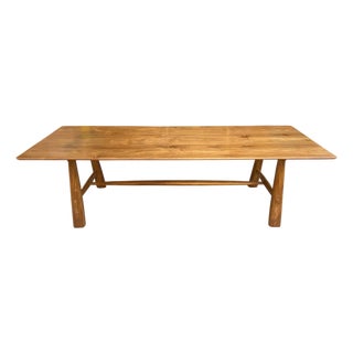 Andrianna Shamaris Midcentury Couture Teak Wood Dining Table For Sale