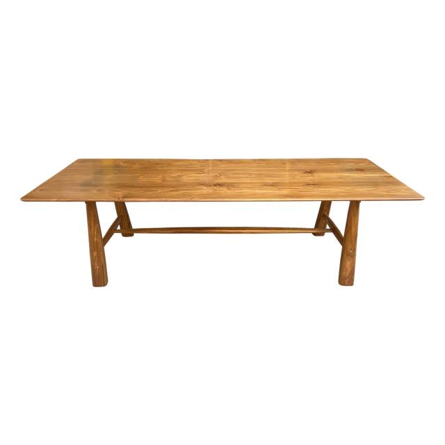 Andrianna Shamaris Midcentury Couture Teak Wood Dining Table For Sale