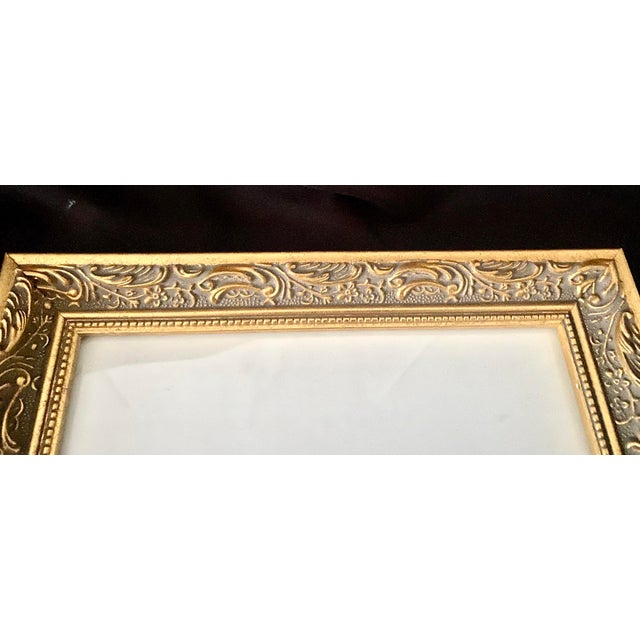 Vintage Burnes of Boston "Palermo Gold" Gold Ornate Filigree Wood Picture Frame. For Sale - Image 4 of 18