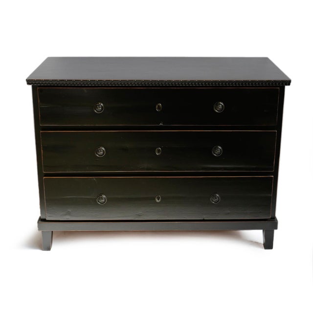 Black Distressed Three Drawer Dresser Chairish