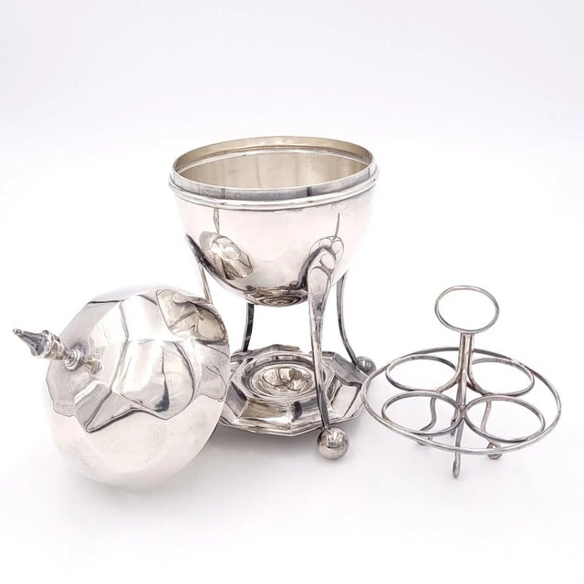 Vintage Silver Plate Egg Holder, England Circa 1960 For Sale In San Francisco - Image 6 of 7