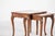Brown Vintage Nesting Tables with Cane and Glass Top, Set of 2 For Sale - Image 8 of 11