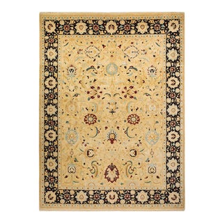 Mogul Collection Hand-Knotted Area Rug - Ivory 10' 2" x 13' 9" For Sale