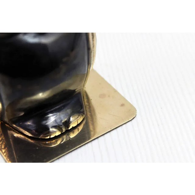 Mid-Century Brass Owl Bookends, Set of 2 For Sale - Image 10 of 13