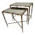 Faux Bamboo/Faux Bois Heavy Metal Nesting Tables by Century Furniture For Sale
