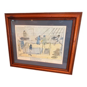 George Cruikshank Mr. B. On the Middle Watch- "Cold Blows the Wind & the Rain's Coming On."