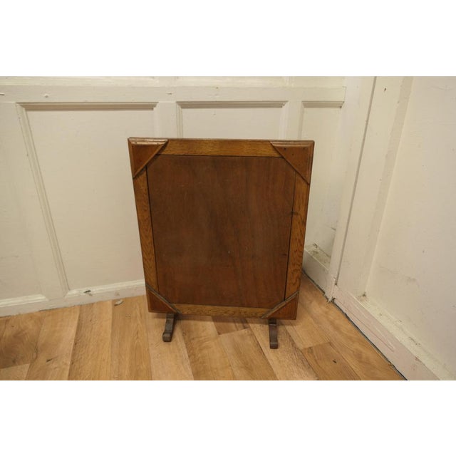Arts and Crafts Marquetry Fire Screen, 1930s For Sale - Image 4 of 8