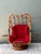 Vintage Bent Rattan Swivel Lounge Chair With Flip Down Side Tables For Sale - Image 12 of 12