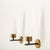 Metal Italian Wall Scones in Opaline Glass and Brass from Stilnovo, 1960s, Set of 2 For Sale - Image 7 of 10