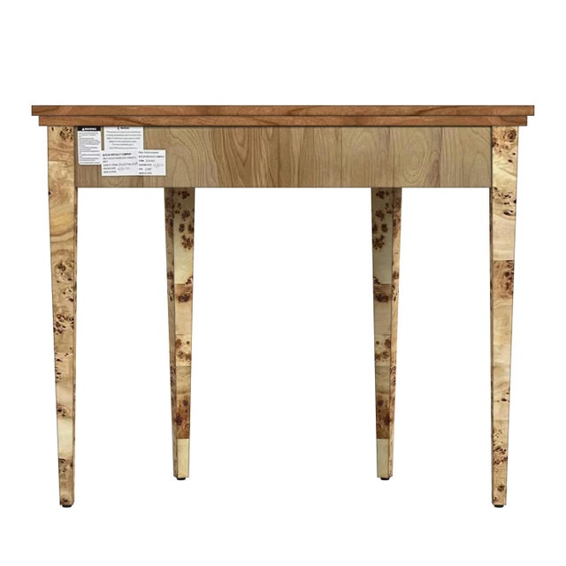 Hampton Demilune Light Burl 36" Console Table, Light Brown For Sale In Chicago - Image 6 of 7
