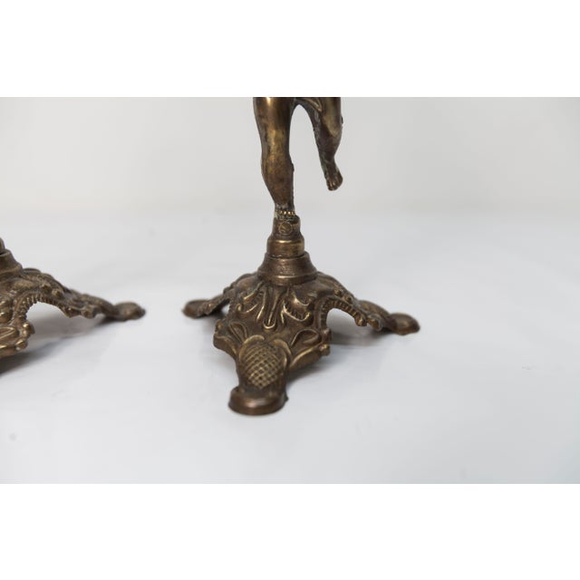 Cherub Candlesticks by FC, 1890s, Set of 2 For Sale - Image 12 of 18