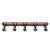 Vintage French Faux Bamboo Wooden 5 Peg Coat Rack/ Hat Rack Could even be hung in a Laundry Room to hold shirts on hangers...