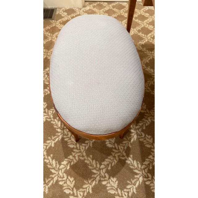 1930s Art Deco–Federal Style Desk by Northern Furniture Company With Matching Upholstered Stool - Set of 2 For Sale - Image 10 of 11