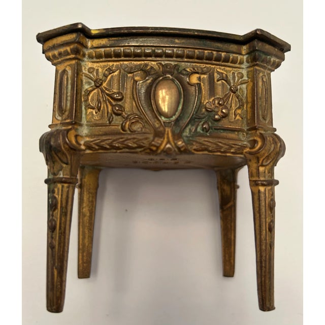Antique De’pose’ 268 French Bronze Jewelry Box For Sale - Image 10 of 12
