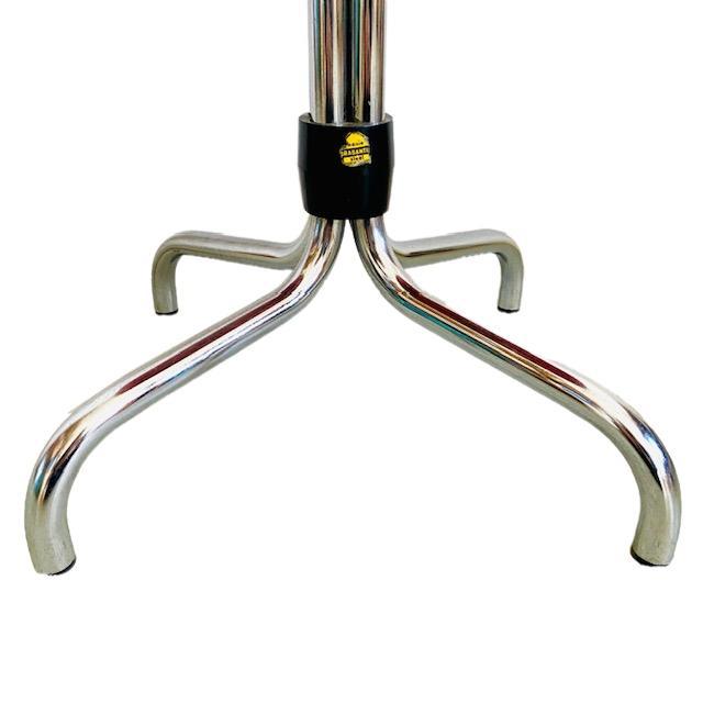 Vintage Red Chrome Stool from Brabantia For Sale - Image 4 of 6