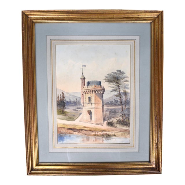 Castle Folly 1859 Watercolour For Sale