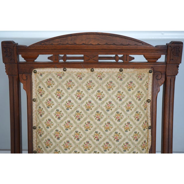 F. Mohr & Co Eastlake Victorian Walnut Rocking Chair Rocker Glider For Sale In Philadelphia - Image 6 of 18