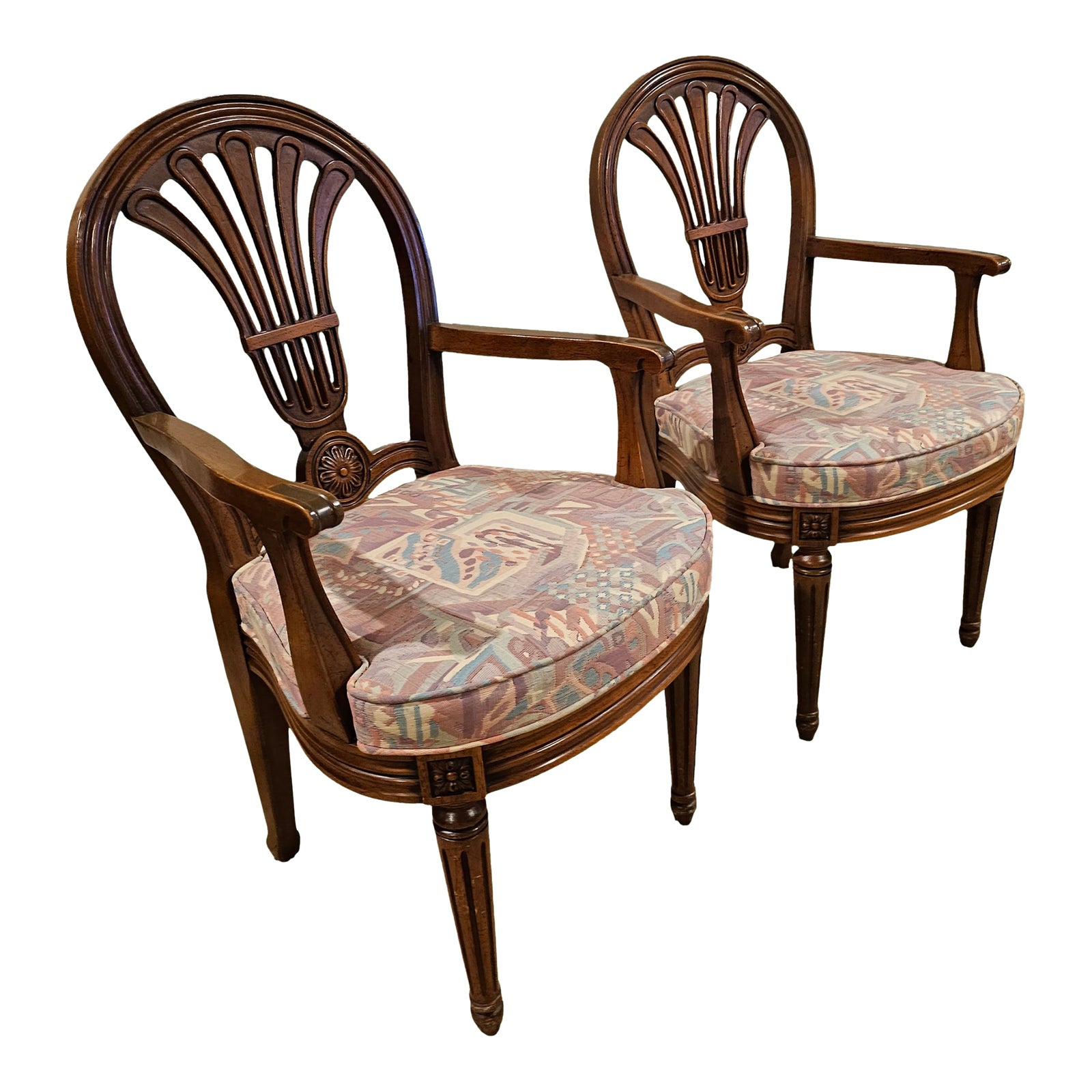 Pair of Vintage Henredon Custom Folio Armchairs | Chairish