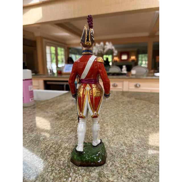 1910s Sitzendorf German Porcelain Figure or a Grenadier Guard of the Guards Order For Sale - Image 4 of 8