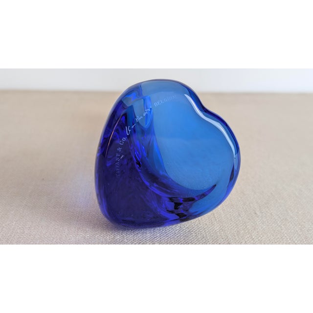 Cobalt Blue Crystal "Bone" Series Candlestick by Elsa Peretti for Tiffany For Sale - Image 9 of 10