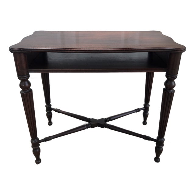 Late 20th Century Federal Revival Lexington Mahogany Console Table For Sale