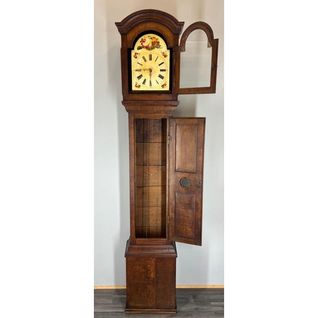 French Clock in Oak For Sale - Image 10 of 12