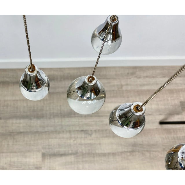 Chrome & Glass Chandelier Pendant by Gaetano Sciolari, Italy, 1960s For Sale - Image 10 of 13