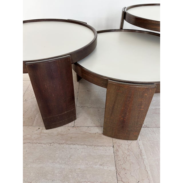 Model 780 Nesting Coffee Tables by Gianfranco Frattini for Cassina, Italy, 1960s, Set of 3 For Sale - Image 12 of 15