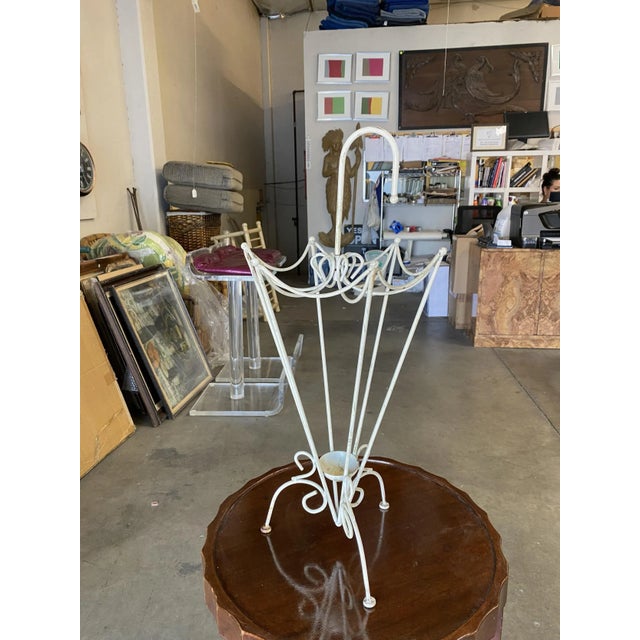 George Nelson Inspired Iron Wire Umbrella Stand For Sale - Image 10 of 10