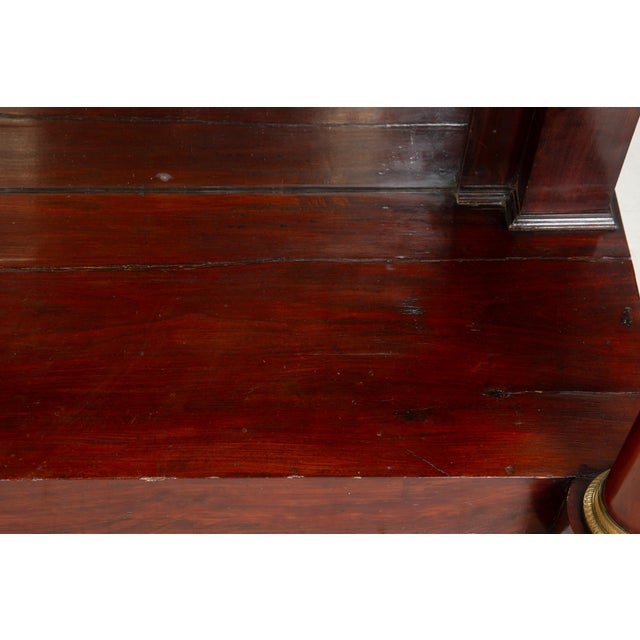 French Empire Antique Mahogany Gilt Bronze Marble Pier Table Circa 1820 For Sale - Image 17 of 18