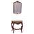 Brown French Painted Console Table with Mirror, 1960, Set of 2 For Sale - Image 8 of 8