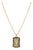 14K Yellow Gold Plated Sterling Silver 1/4 Cttw Diamond Cross Dog Tag Pendant Necklace For Sale