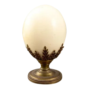 1950s Ostrich Egg on a Neoclassical Style Brass Base