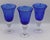 1990s Val De Pome Christophe Saba Biot Seeded Blue Wine/Water Stemware Goblets, France- Set of 3 For Sale In Palm Springs - Image 6 of 6