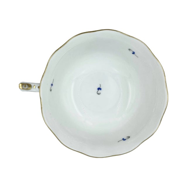 Herend Chinese Bouquet Black Sapphire Tea Cup and Saucer For Sale In Washington DC - Image 6 of 9