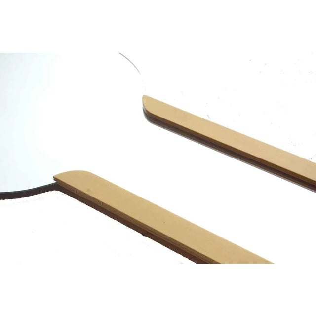 Postmodern Italian Postmodern Wood Wall Mirror, 1980s For Sale - Image 3 of 4