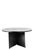 Conan Round Marble Top Black Dining Table Set for 6 with Black and White Chairs For Sale - Image 9 of 9