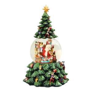 Christopher Radko “Santa’s Helper” Extra-Large Musical Snow Globe Tree – 2002