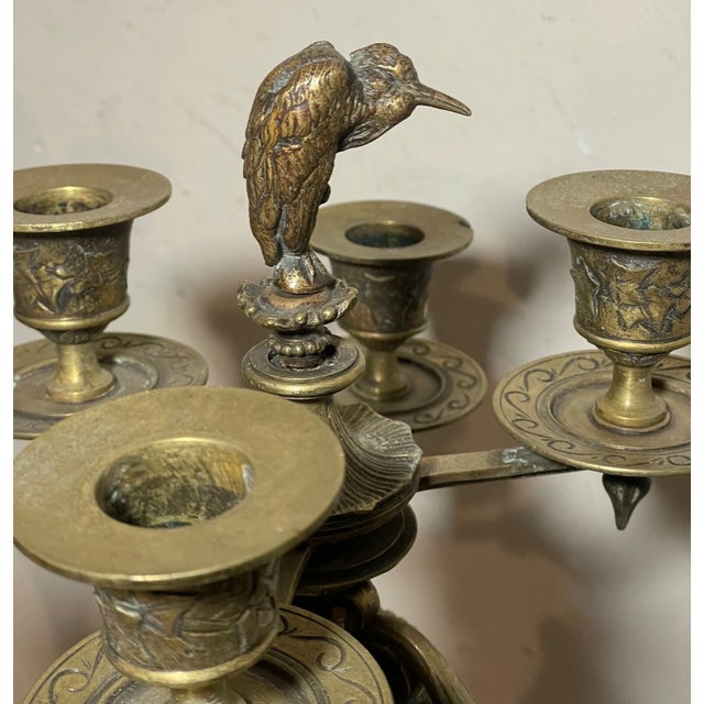 Large Pair Antique 19th Century Jules Salmson Bronze Marble Candelabra Statue For Sale - Image 13 of 16