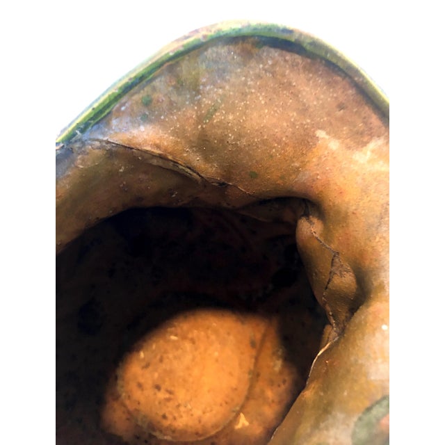 Vintage Oaxacan Glazed Pottery Pitcher With Maize and a Woman For Sale - Image 12 of 18