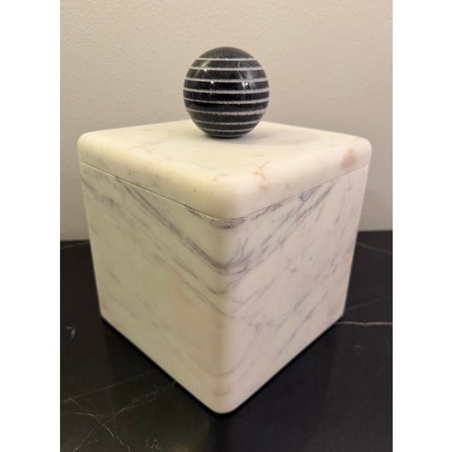 Art Deco La Boite Solid Marble Box by Citizen Artist for Global Views For Sale - Image 3 of 9