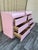 A Pair of Custom Made Postmodern Pink Waterfall Formica Nightstands. Circa 1980s For Sale - Image 16 of 18