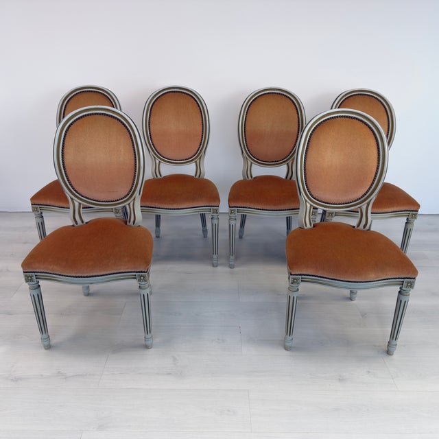 1960s French Louis XVI Style Dining Chairs – Set of 6 For Sale - Image 5 of 13