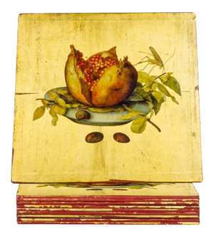 French 'Decoupage' Style Limited Edition Gold Hand Painted Wooden Placemats - Set of 10