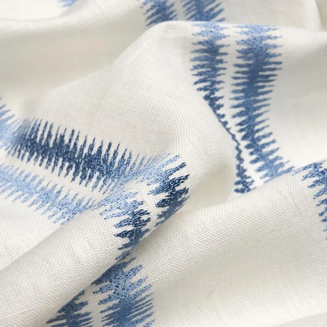 Not Yet Made - Made To Order Sample - Schumacher Paloma Embroidery Fabric in Chambray For Sale - Image 5 of 5